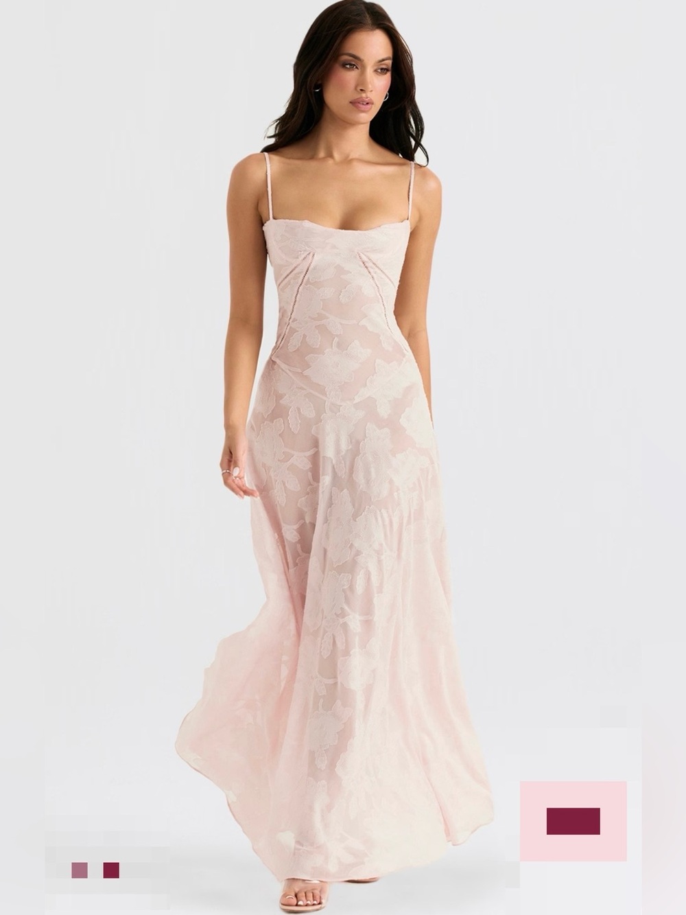 House of CB Blush Pink Lace Maxi Dress - Picture 4 of 15